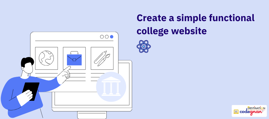 Create a simple functional college website