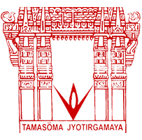 University emblem with the motto "Tamasoma Jyotirgamaya"