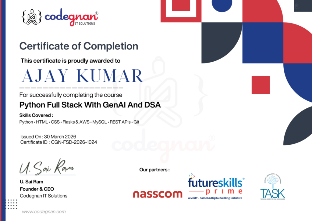 Certificate of Completion