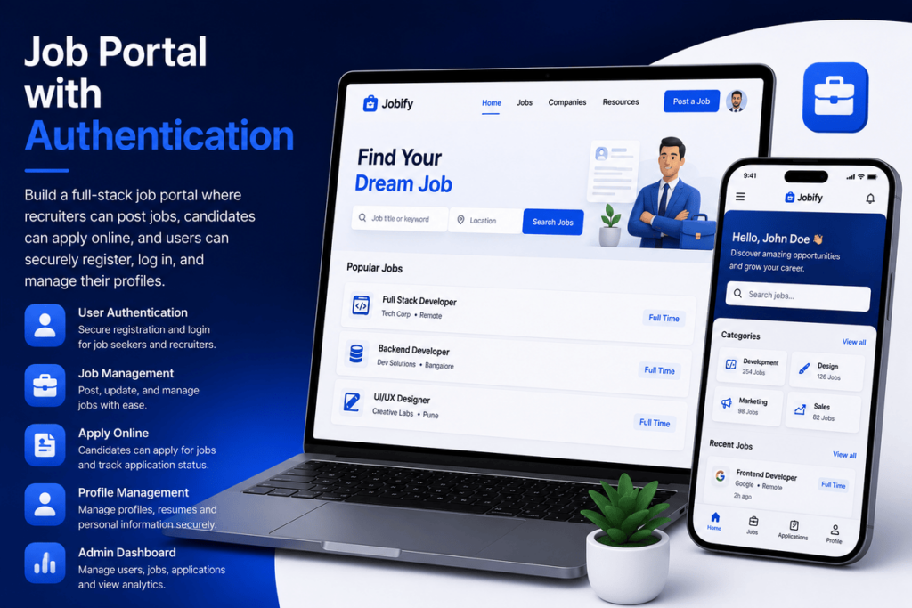 Job portal with authentication